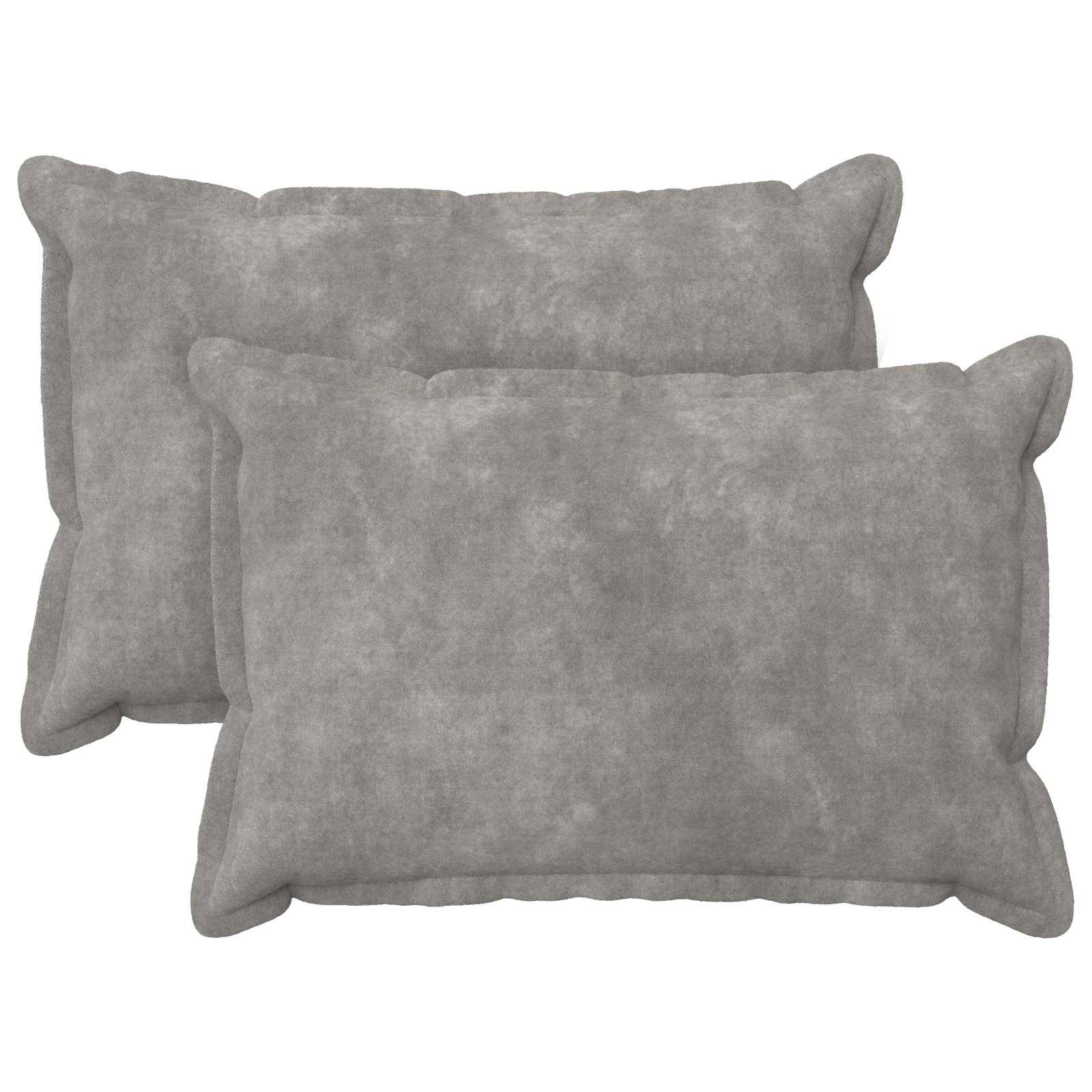 vidaXL Kudde med kudde HOUTEN 2 st Ljusgrå Mikrofiber Fleece