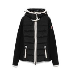 MONCLER GRENOBLE WOMENS ZIP UP HYBRID JACKET Size: XL, colour: BLACK