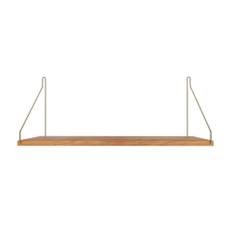 Frama - Shelf, D27 W60, oak - Hyllor & Hyllsystem - Guld,Träfärgad - Metall/Trä