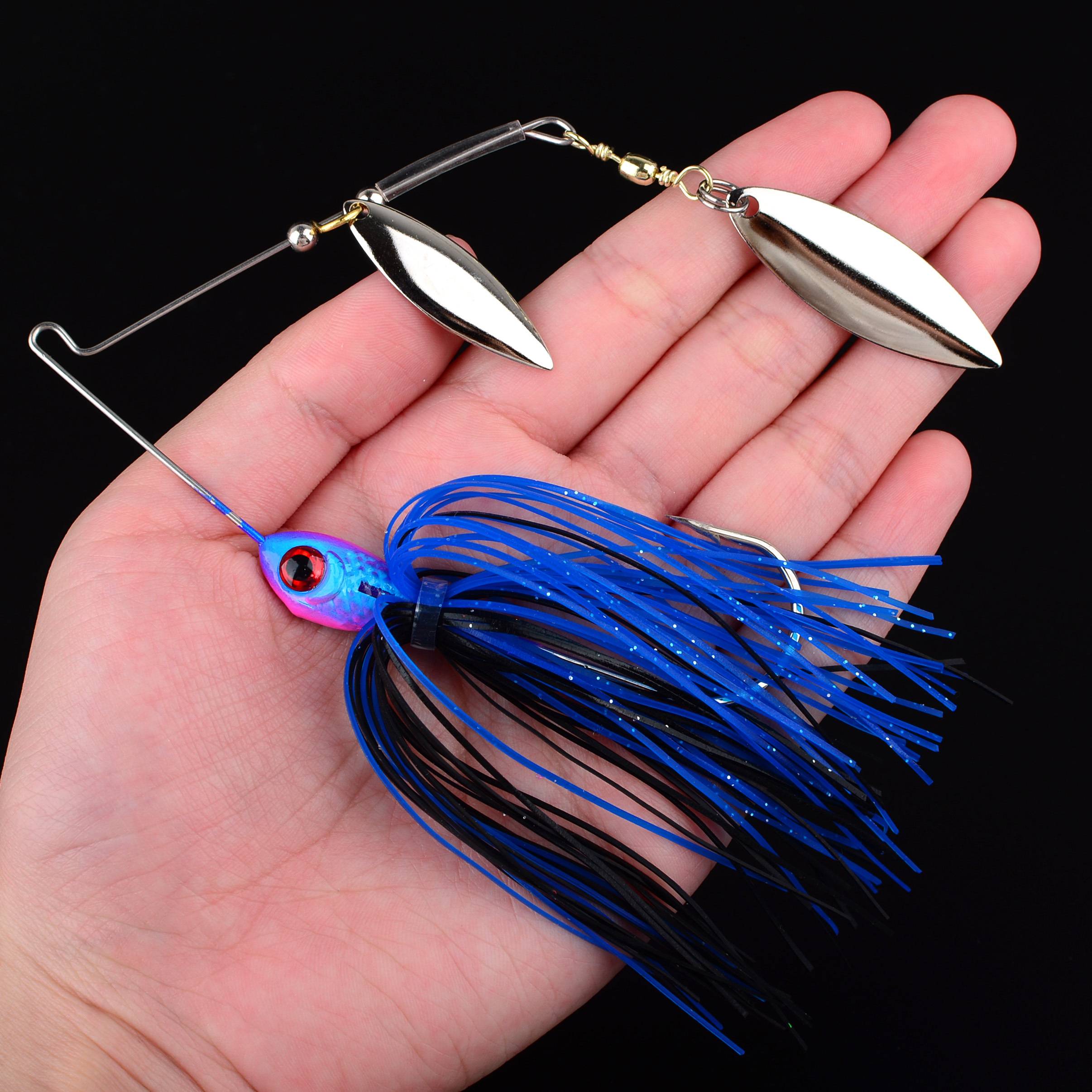 1pc Fishing Lures Spinnerbait Jig Metal Spoon Jigging Head Spinner Bait Swimbait For Blade Spinner Bait