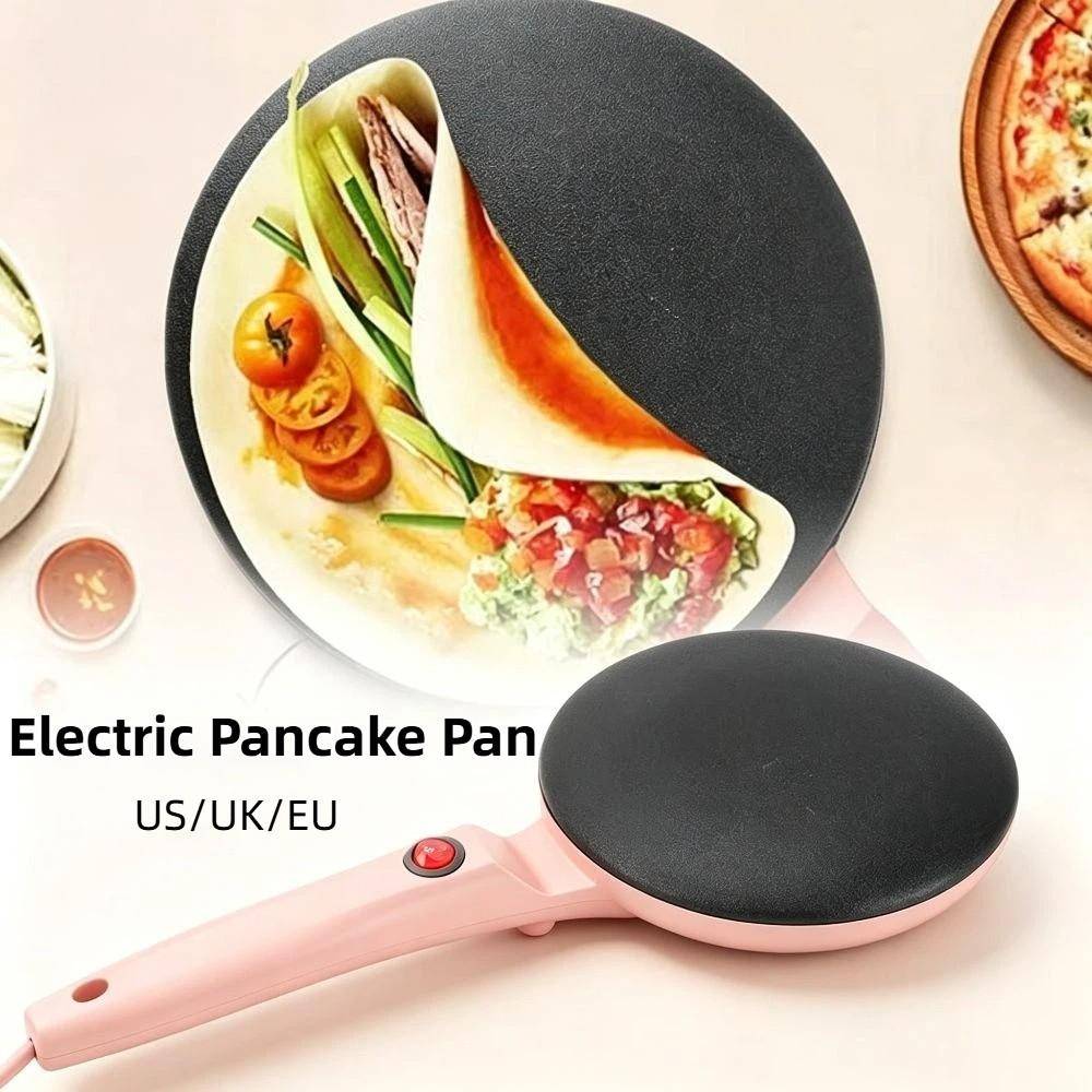Nonstick Crepe Maker Ergonomic Grip Pancake Maker Electric Crepe Maker  Home Use rosa