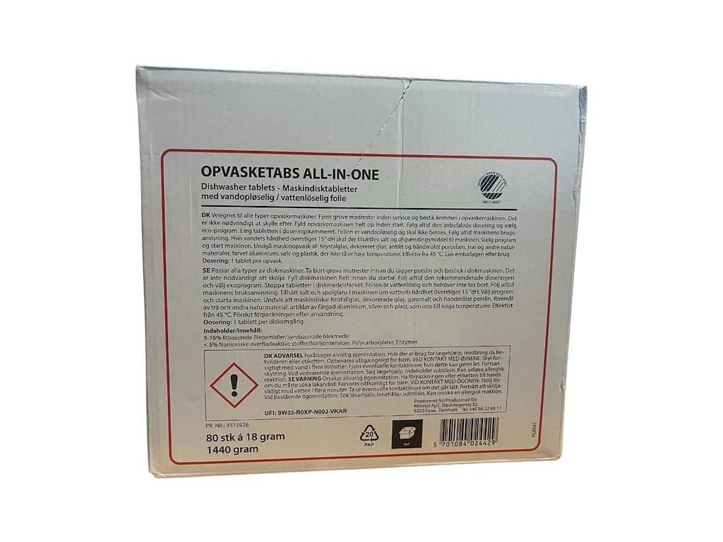 All-in-One Opvasketabs - Svanemærket (80 stk.)