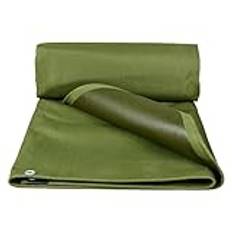 Grön presenning 3 x 6 m 4 x 4 m 4 x 5 m | 600 g/m² slitstarkt presenningslakan, ripp- och rivsäkert canvasskydd för uteplatser skugga, utomhustält, picknick marktäckning (1 x 6 m (3,3 fot x 19,7 fot))