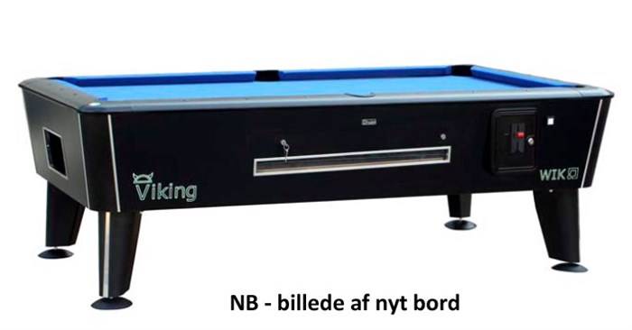 7 fods WIK Viking sort poolbillard - BRUGT