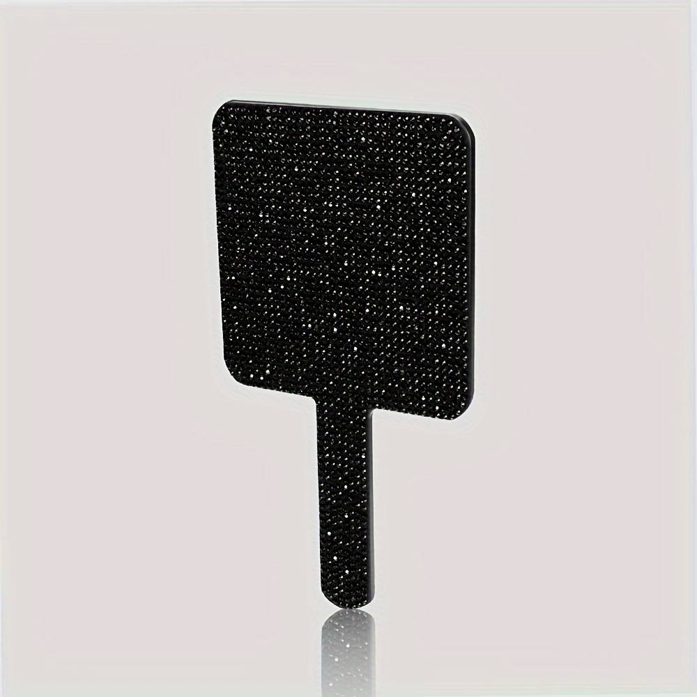 Sparkling Rhinestone Handheld Makeup Mirror - Portable, No-battery Cosmetic Mirror For Weddings & Travel