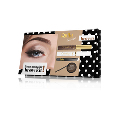 Delia Cosmetics Eyebrow Ekspert Eyebrow Kit med brun pomade