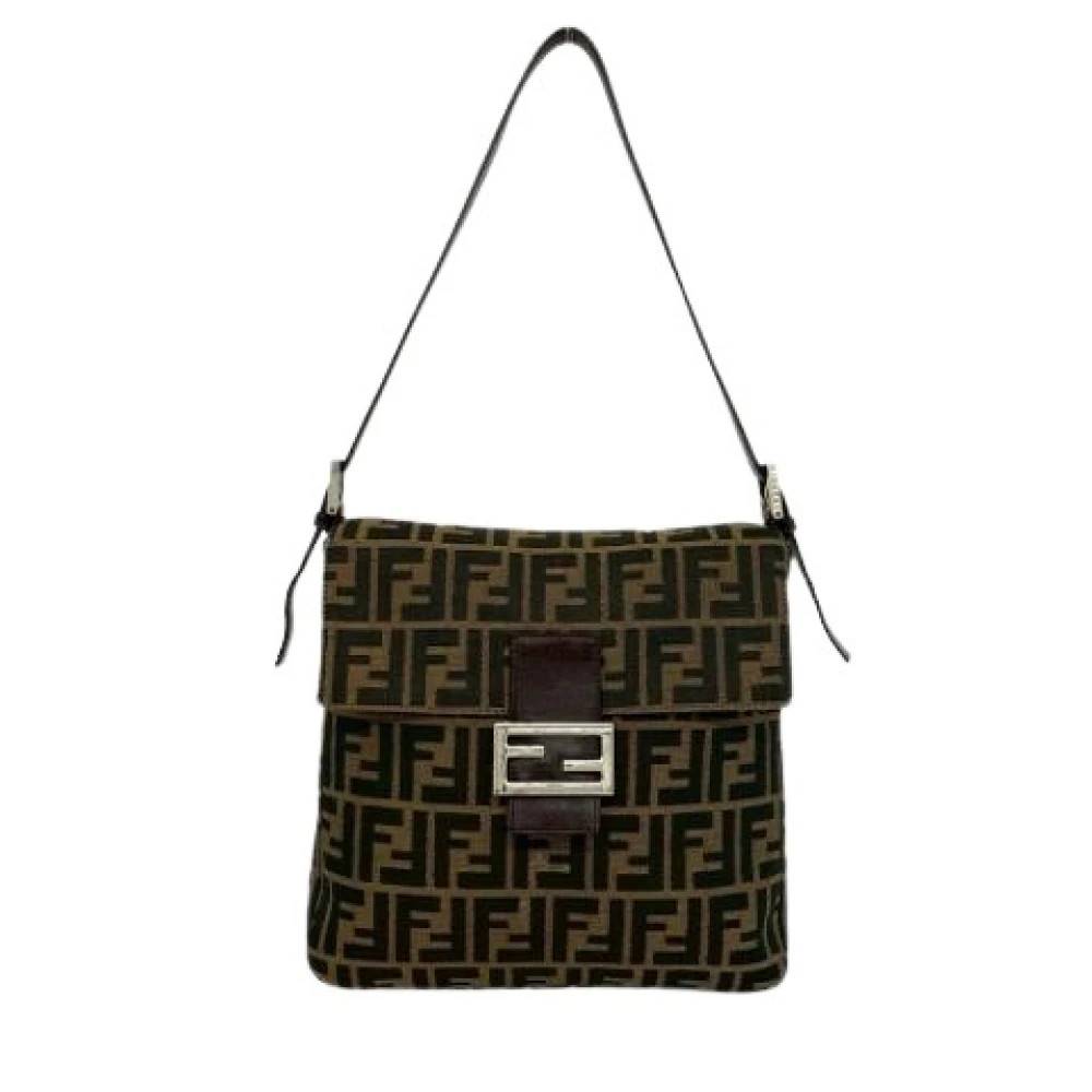 Fendi Vintage Pre-owned Vintage Canvas Skuldertaske - Vintage - Dame - Brun - ONE SIZE - Uld