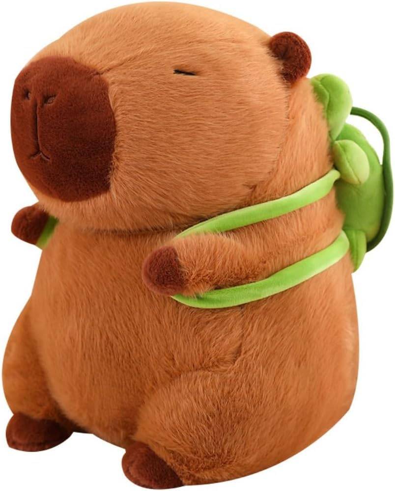 merkmal shop Plush Capybara Animal Stuffed Animal Cute Fluffy Birthday Interior Shop Includes Turtle Bag Pillow, Gift, Decor, Decoration, (Large,