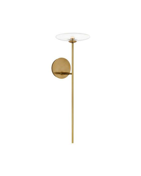 Visual Comfort Calvino Tail vägglampa antik mässing - Guld / Brun (H: 61 x B: 19 cm)