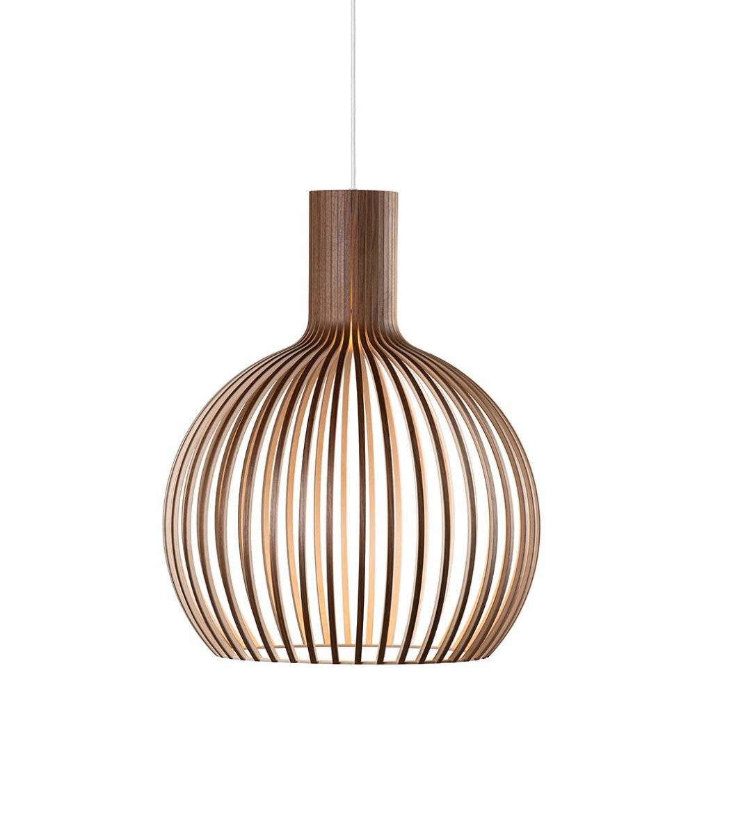 Taklampa Octo Small, Valnöt