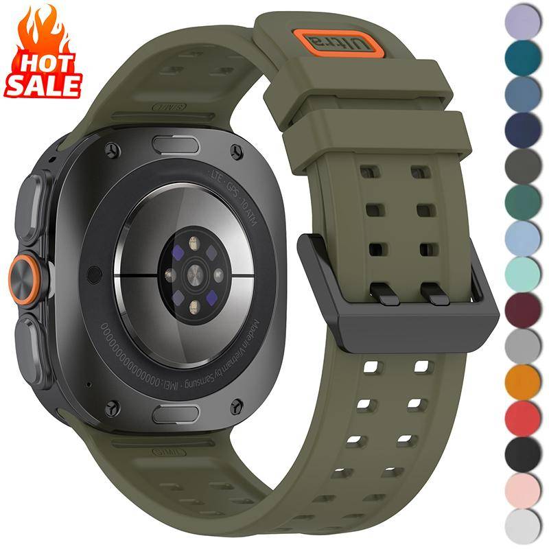 Sportarmband i silikon för Samsung Galaxy Watch Ultra 2 2026 47mm Band Armband för Galaxy Watch Ultra 2025/2024 47mm Armband pink