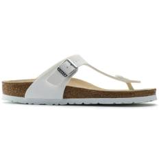Birkenstock, Sko, Dame, Hvid, 40 EU, Gizeh Metallic Thong Sandal