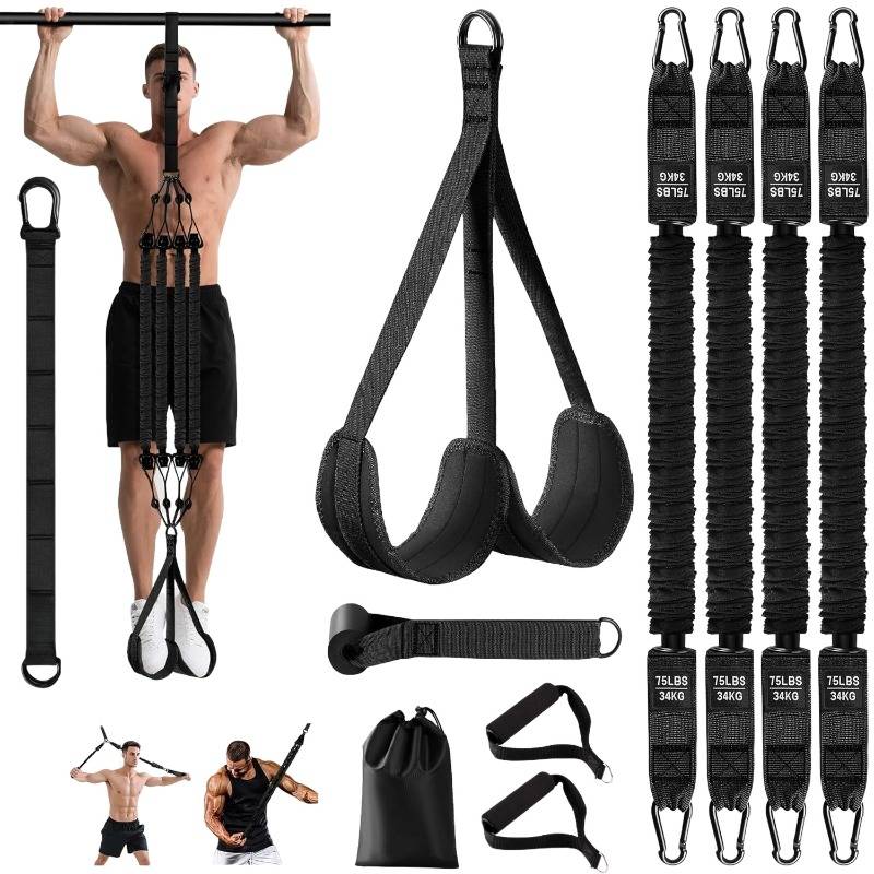TEMU 10-in-1 Pull Up Bar, Resistance Bands Set, Multifunctional Pullup Equipment For Men, Women, Seniors, Indoor & Outdoor Workouts, With Pull-up Assistance, Handles, Fitness Accessories For Chin Ups