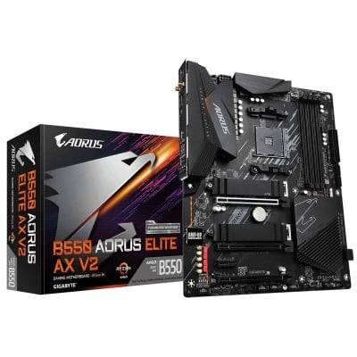 GIGABYTE B550 AORUS ELITE AX V2 moderkort AMD B550 Uttag AM4 ATX