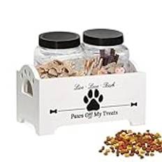 Dog Treat Container, Wooden Airtight Puppy Cookie Holder, Multifunctional Pet Food Storage And Organizer, Airtight Dog Food Storage Container, Dry Food Dispenser Bin, For Dogs, Cats, And Pet Owners