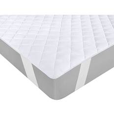 Utopia Bedding Madrassunderlag Quiltad Madrassöverdrag med Elastiskt band 180x200 cm, Madrassöverdrag upp till 38 CM djupt, Sängöverdrag (vit)