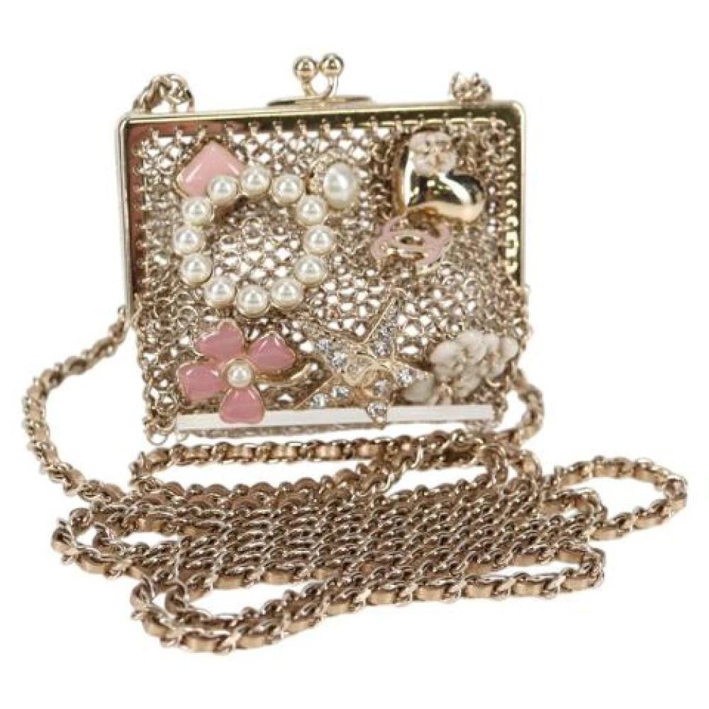 Chanel Vintage Pre-owned Metal chanel-tasker - Vintage - Dame - Gul - ONE SIZE - Uld