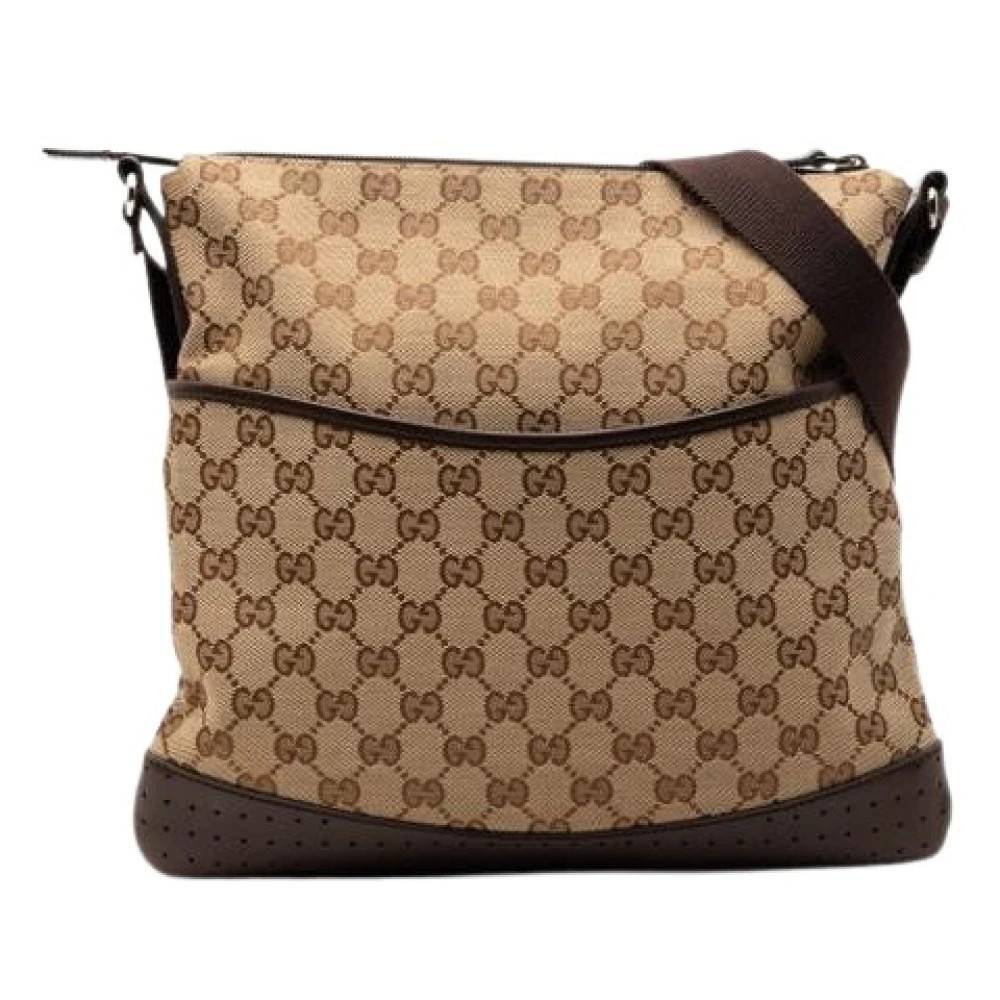 Gucci Vintage Pre-owned Vintage Skuldertaske - Vintage - Dame - Brun - ONE SIZE - Uld
