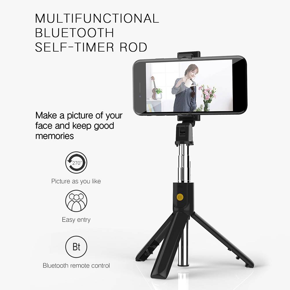 ALLOYSEED Bluetooth Selfiepinne Stativ