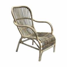 CASA Living Nordic Explorer Lænestol - H 86 x B 67 x D 80 cm - Rattan - Grå