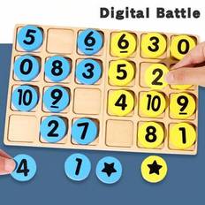 Digitalt tävlingsspel för 2 spelare, siffror 0-10, pussel och minne med matematik, interaktivt utomhusspel för familjen, logiskt tänkande och reaktion - Multifärgad (En-Storlek)