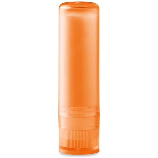 Läppbalsam med logotyp, Företagsgåvor - transparent orange