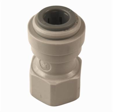 Nippel forskruning indvendig 3/8" gevind til 3/8" Pex - til køleskab, kaffemaskine.