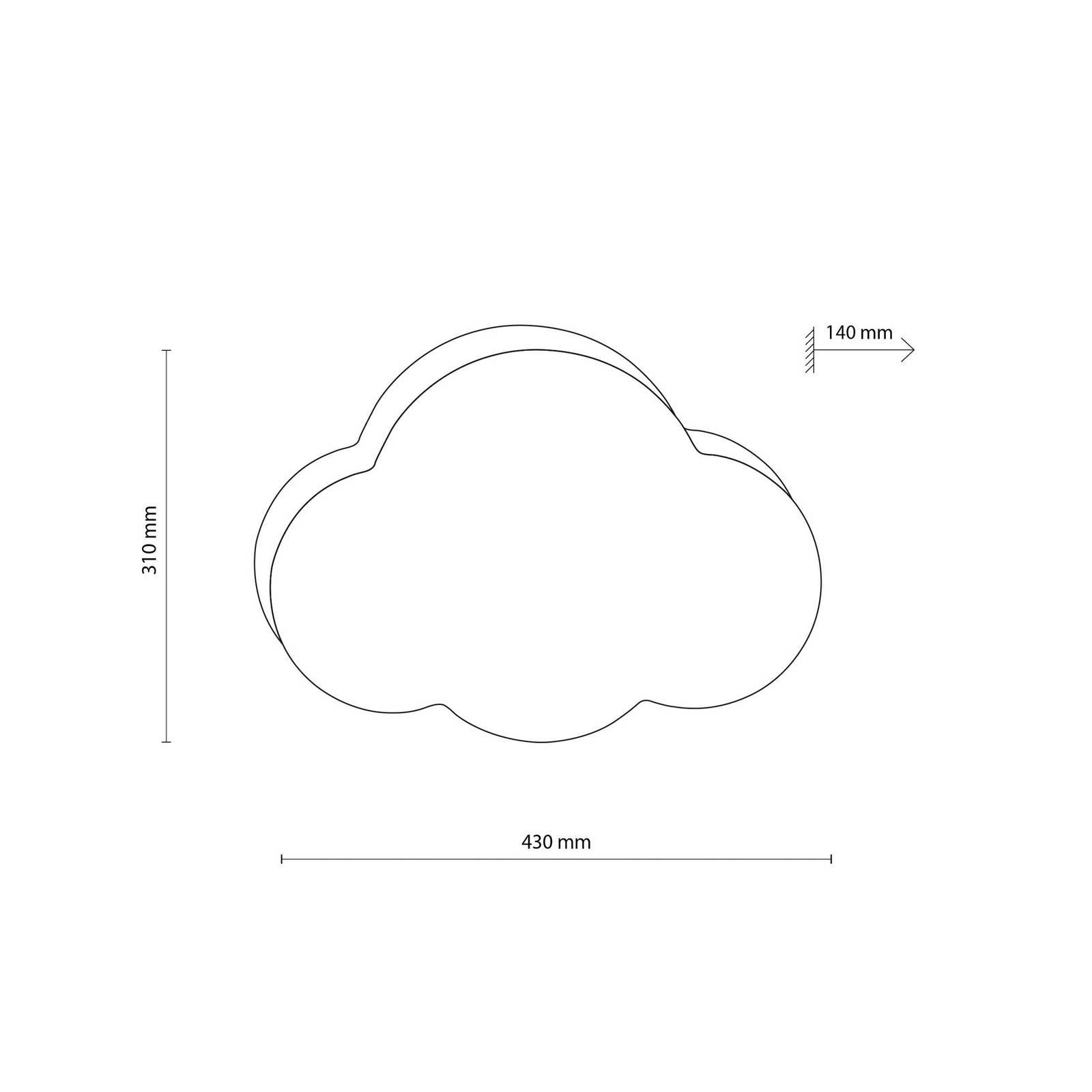 Taklampa Cloud TK Lighting, dimbar, Violett / rosa / rosè, Barnrum, Textil / tyger / siden, Ungt boande, Taklampa