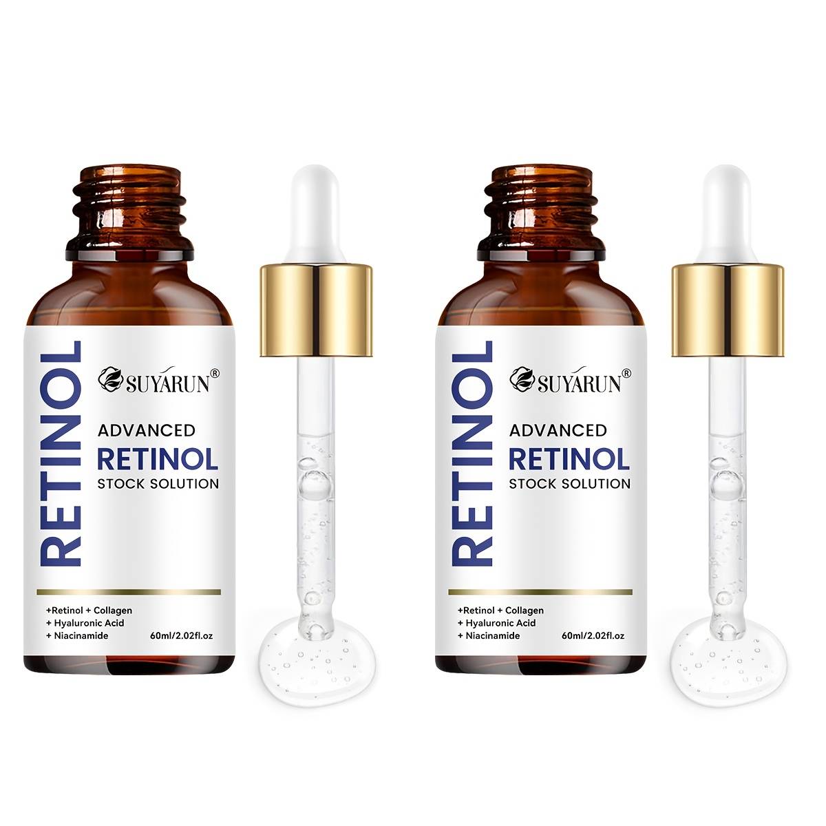 TEMU Suyarun Advanced Stock Solution , Rich In Retinol + Collagen + (plant-based Squalane) + Dual Peptide Complex, Provides 24-hour Hydration And Moisture , Enhances And The Skin