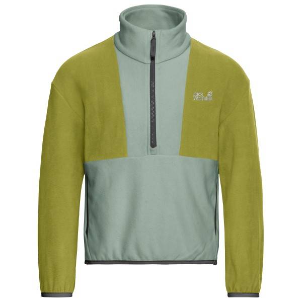 Jack Wolfskin Kid's Colorblock Taunus Halfzip Fleecetröjor Barn Storlek 176 Färg olivgrön