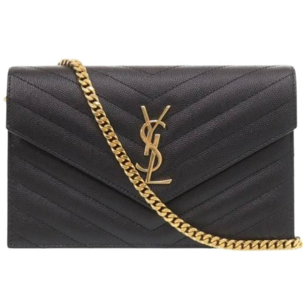 Yves Saint Laurent Vintage Pre-owned Vintage Skuldertaske - Vintage - Dame - Sort - ONE SIZE - Uld