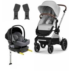 Cybex EOS Lux Duovogn inkl. Beemoo Route i-Size Autostol Baby & ISOFIX Base, Lava Grey/Mineral Grey