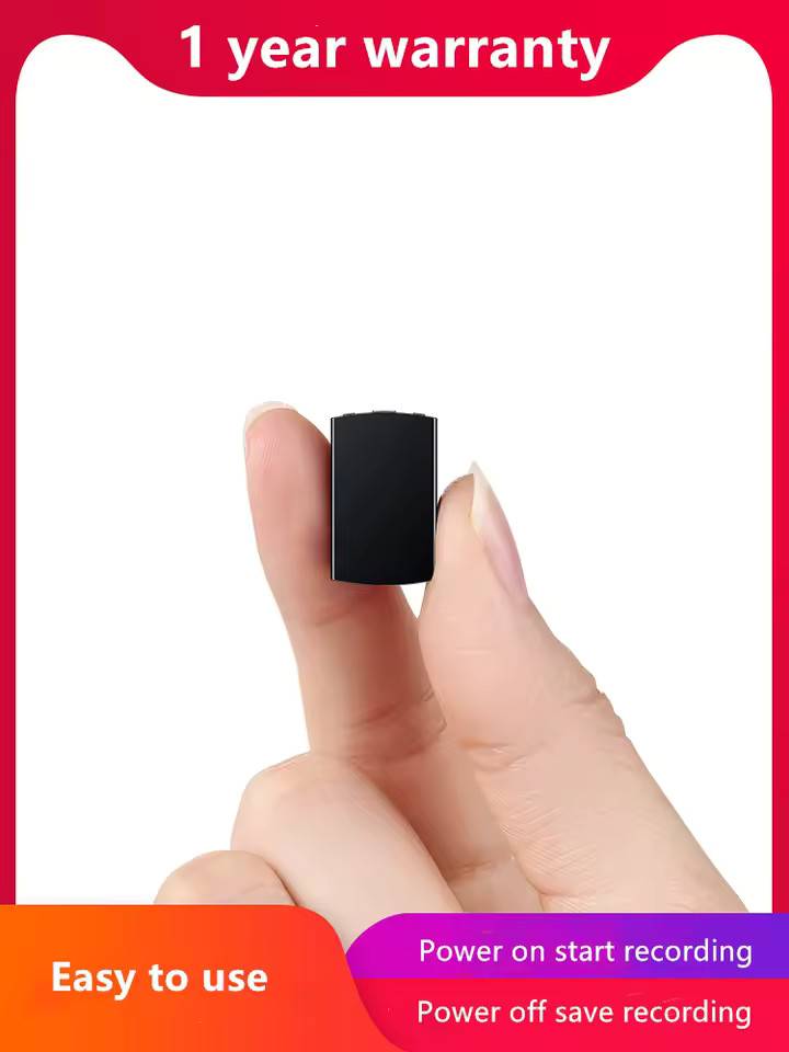 Professional Digital Voice Recorder 64G Mini Dictaphone Ultra Thin HD Long Distance Encryption Voice Activated Audio Recording