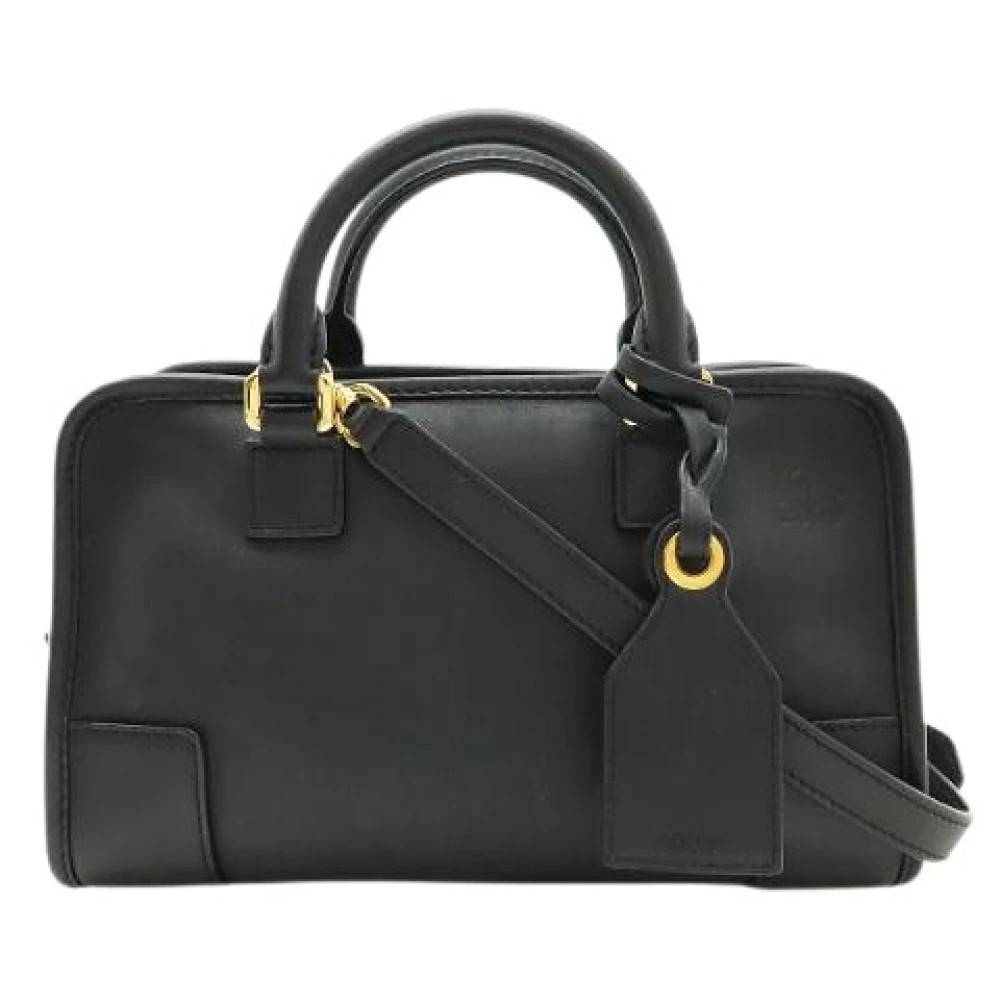 Loewe Pre-owned Pre-owned Amazona 23 Læder 2way Taske - Vintage - Dame - Sort - ONE SIZE - Læder