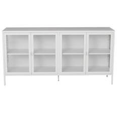 Herman Vitrineskab - Hvidt metal/glas - 170x40x85 cm