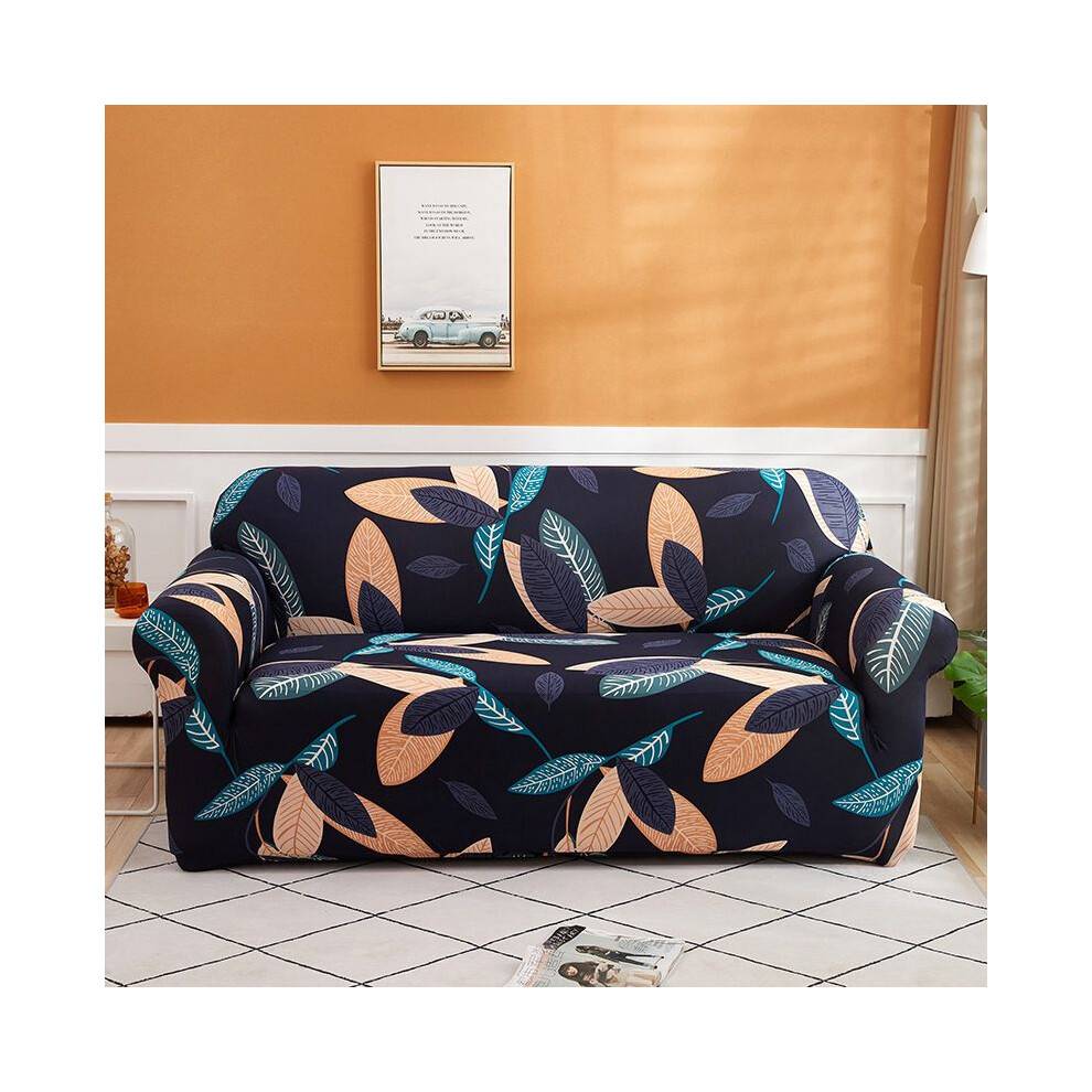 (Dream,3-Seater)Floral Leaves Printed Slipcover 1234 Seater Sofa Cover Universal Case Couch