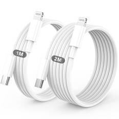 Lightning Kabel USB C 2Pack 1M+2M Für IPhone ladekabel MFi Zertifiziert Original für Apple Schnellladekabel für IPhone 14/13/12/11/Pro/Pro Max/Mini/XR/XS/XS Max/X/8/7/6/6s/Plus/iPad
