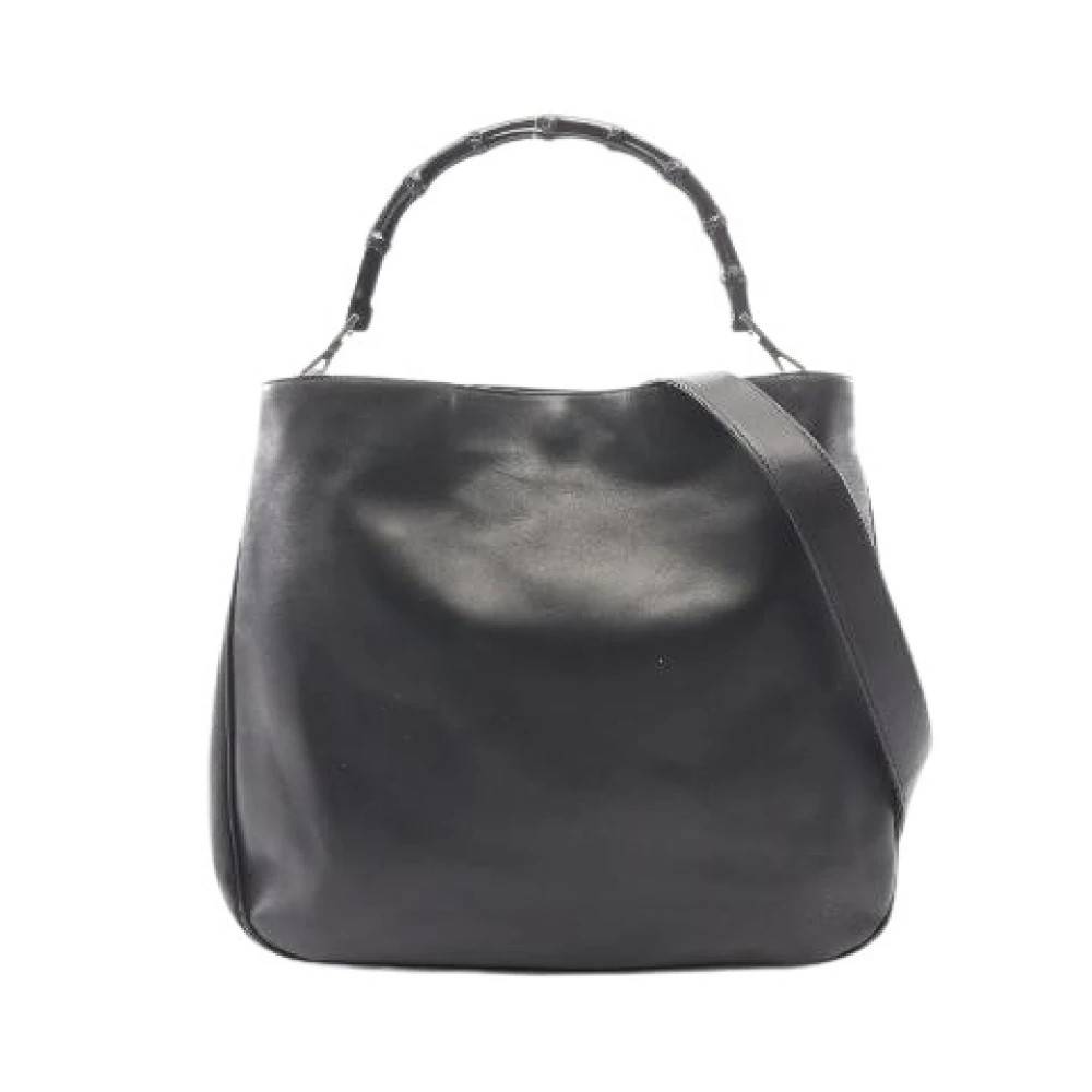 Gucci Vintage - Pre-owned Bamboo Läder 2-vägs Handväska Vintage - Dam - ONE Size - Läder