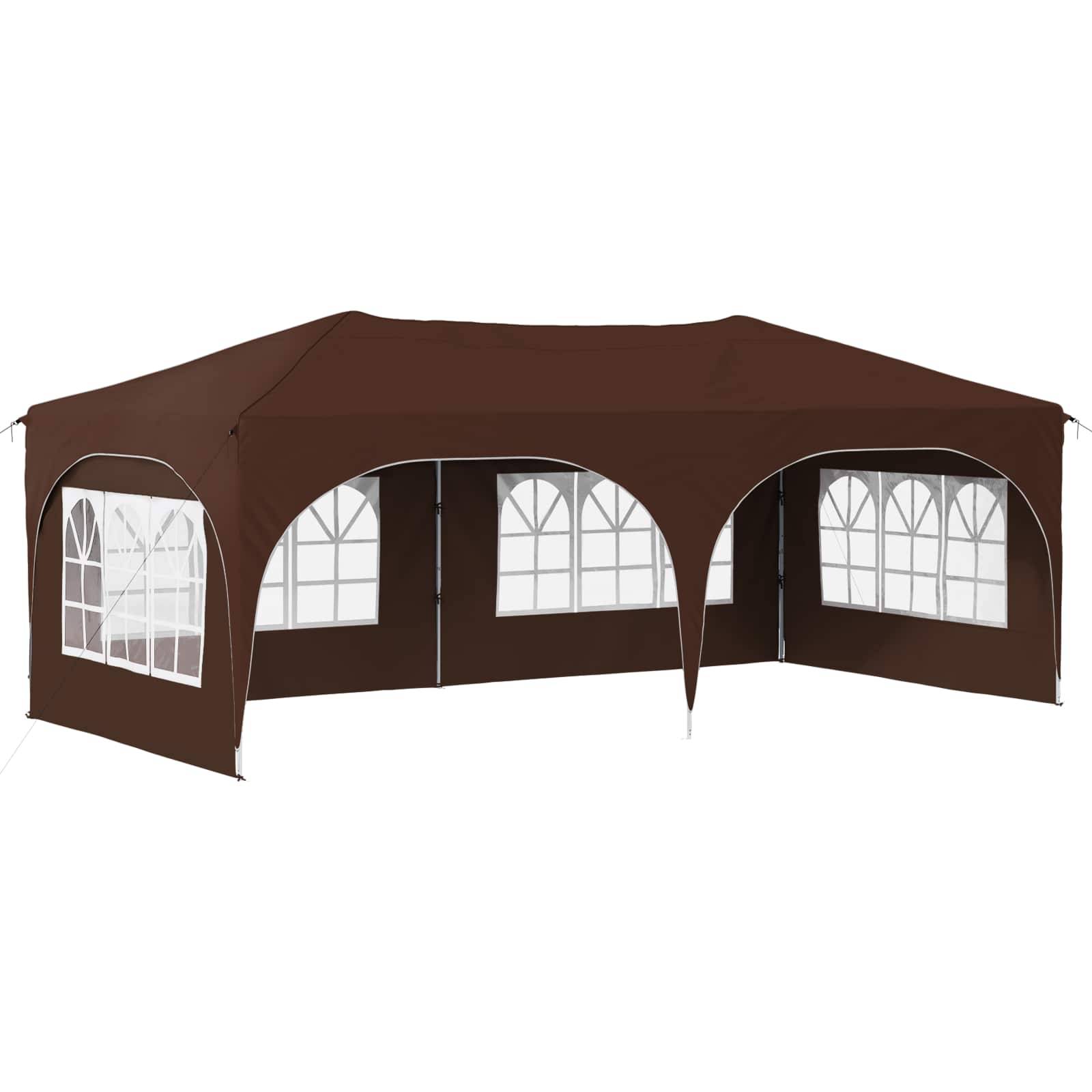 Pop-up Festtelt Brun 575 x 288 x 245 cm Oxford stof