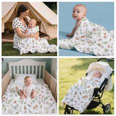 1 st mjuk babyfilt för en sval sommarkänsla, silkeslen och hudvänlig bekväm babyfilt som passar för olika temperaturbehov på sommaren - Multifärgad (En-Storlek)