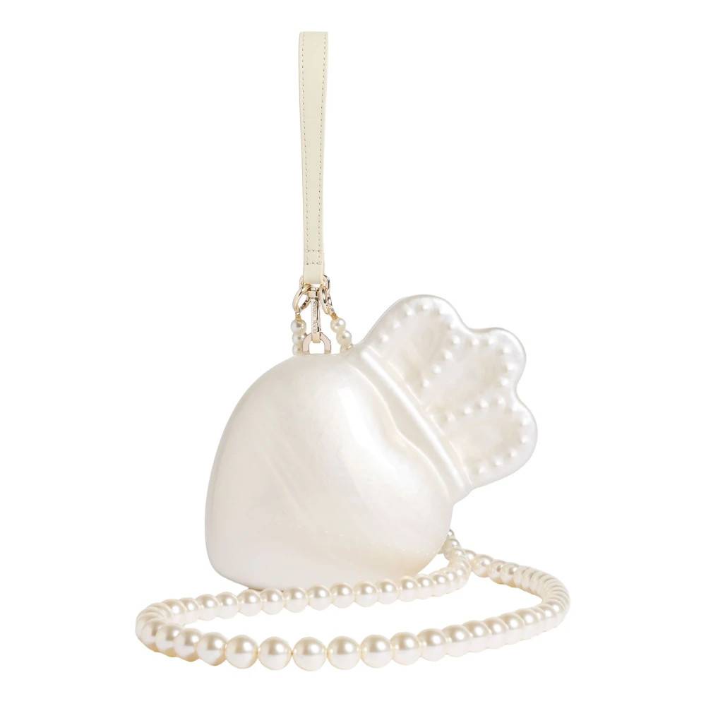 Simone Rocha Claddagh Skuldertaske - Tasker - Dame - Hvid - ONE SIZE - Uld