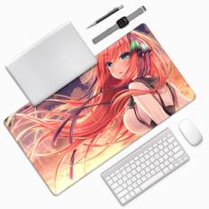 Keviners Mouse Pad Rem Ram Mouse Pad Gaming Anime Waterproof 40 x 75 x Anti-Slip Size 0.3cm (Nakano Nino)