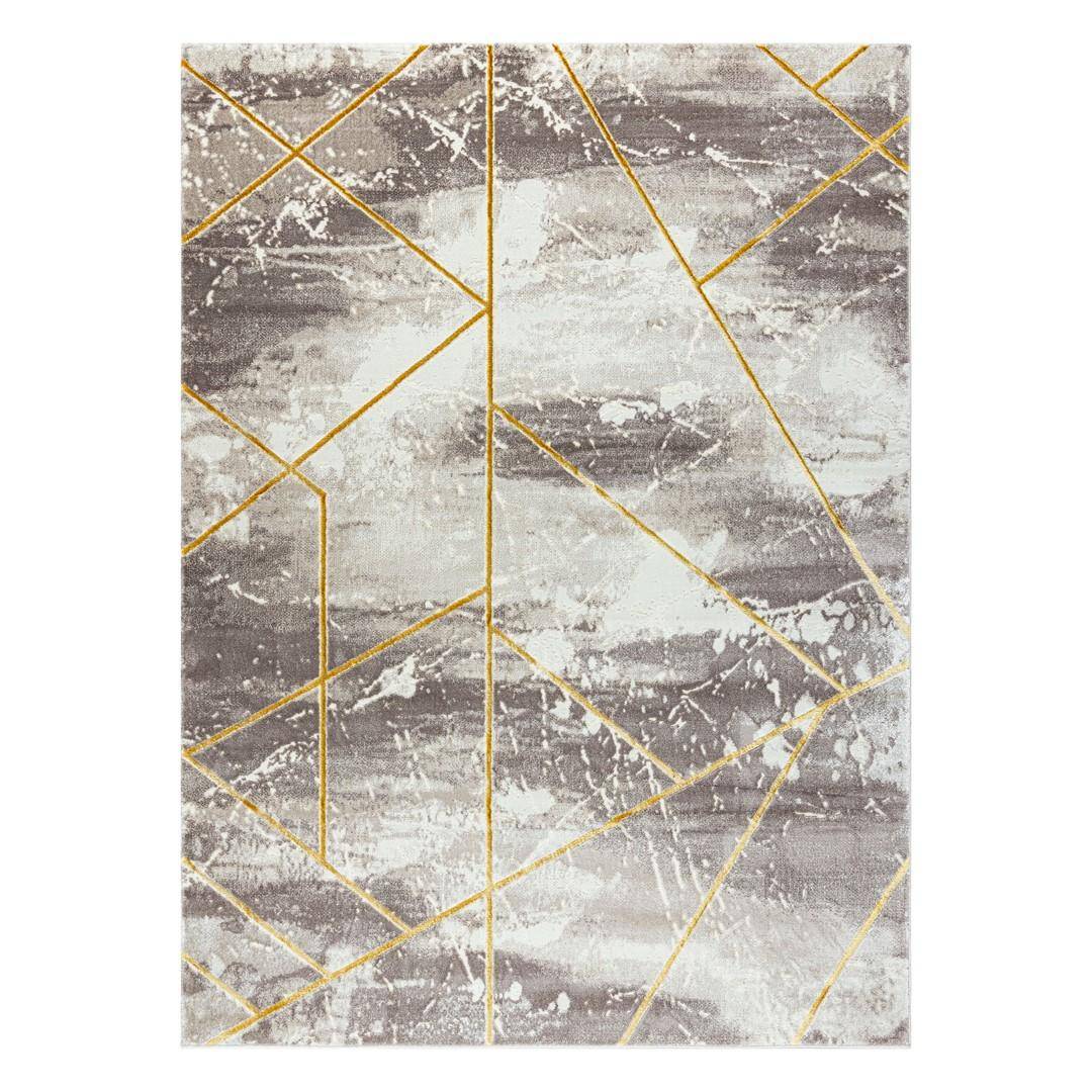 Gulvtæppe - Hakano Iona Geometric, cremefarvet 80×150