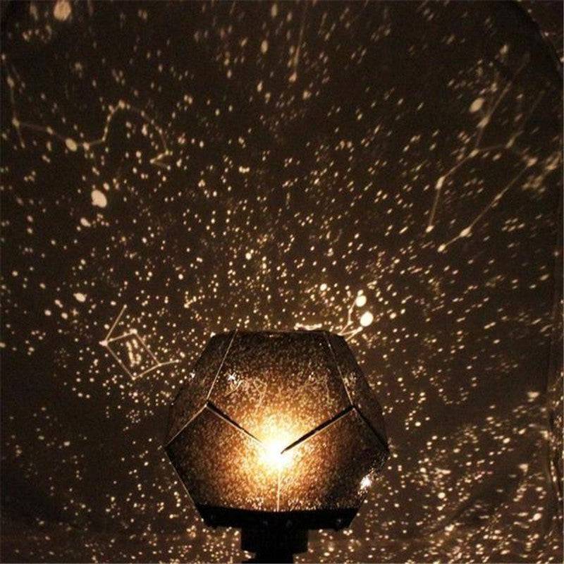 LED Starry Sky Projector Night Lights 3D Projection Night Lamp USB Charging Home Planetarium Kids Bedroom Decoration Room Lighting - USB yellow