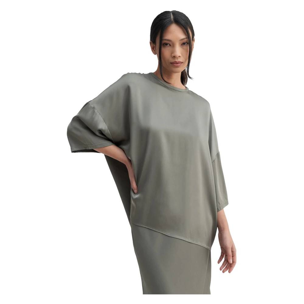 Ahlvar Gallery - Thess Silk Tee Blusar & Skjortor - Dam - S -