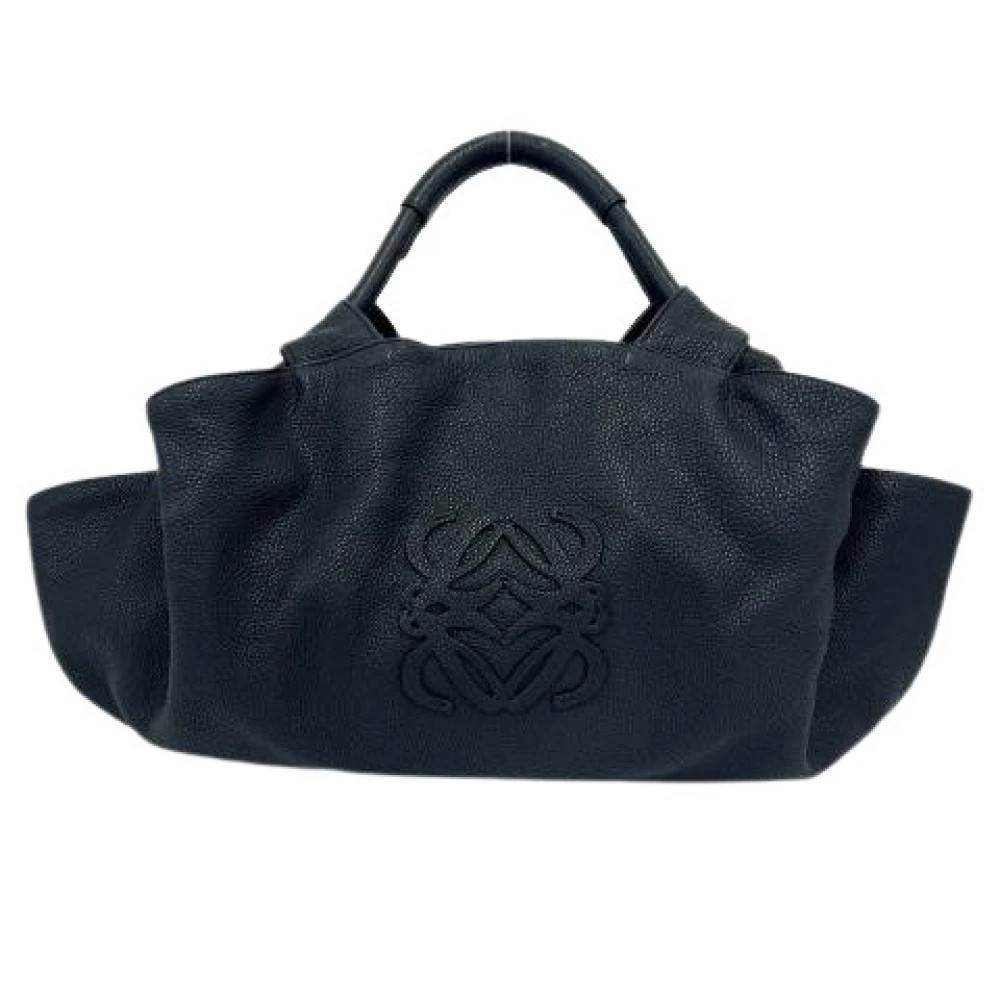 Loewe Pre-owned Pre-owned Nappa Aire Læder Håndtaske - Vintage - Dame - Blå - ONE SIZE - Læder