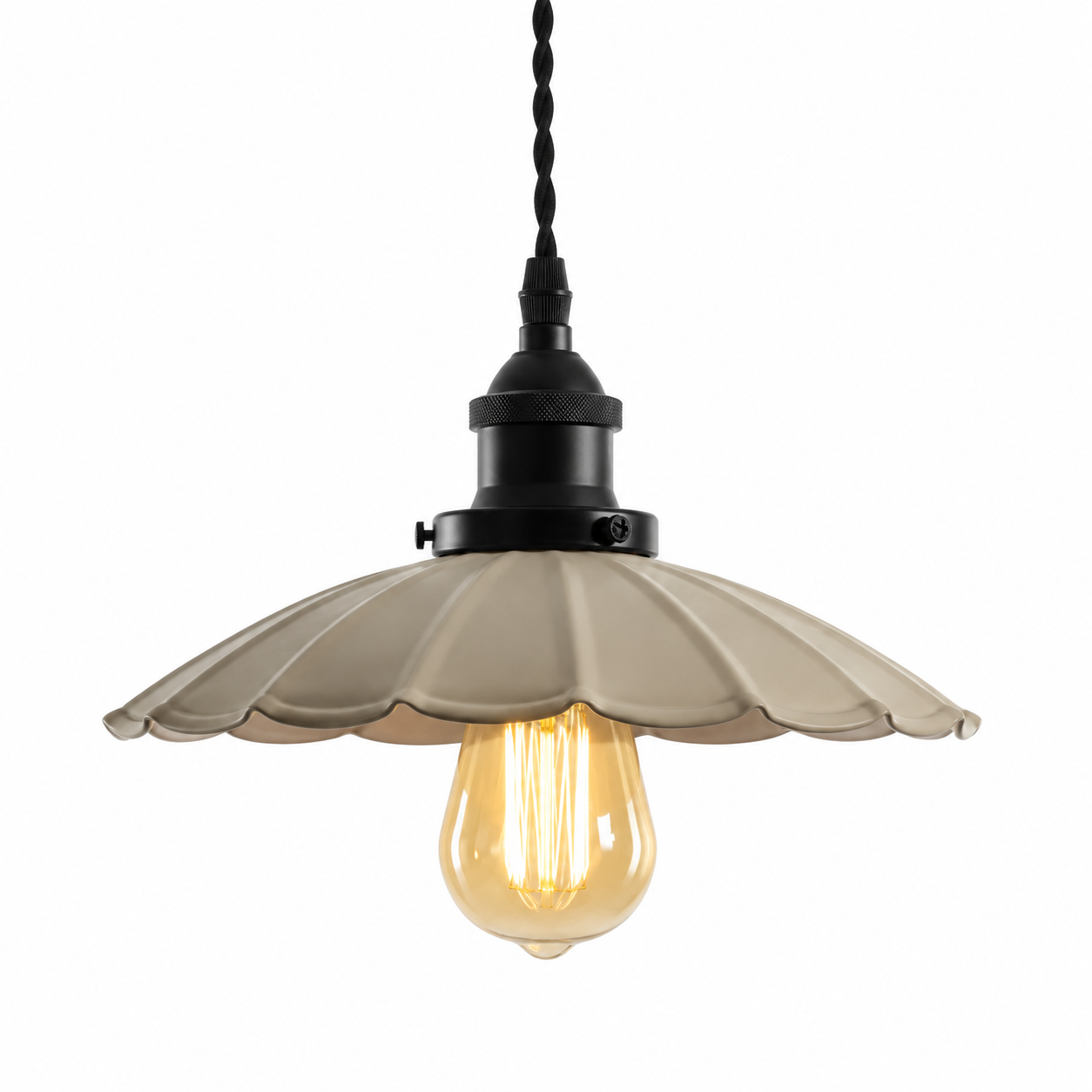 Fönsterlampa Skogsstjärna 25cm, Beige - Mässing
