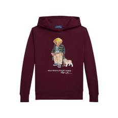 Polo Ralph Lauren för pojkar. 323979491001 Fleecetröja med rödbrun Bear polotröja (L), Casual, Granat, Bomull, Bordeaux, barnmode (L)