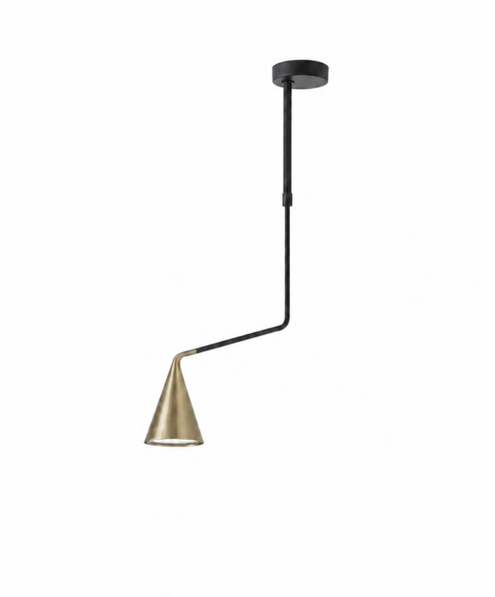 TOOY - GORDON 561.11a Loftlampe, Matte black/Brushed brass