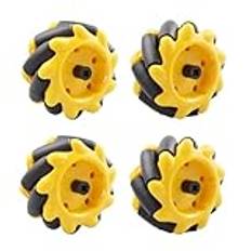 ZIBOXI 2020 60 mm Mecanum Wheel Omni Directional-däck med TT-motornav for Arduino Rasbperry Pi Toy (Color : Yellow LEGO)